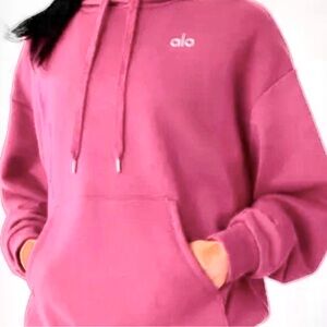 ALO RARE Yoga Hoodie Pink Berry Raspberry Sorbet